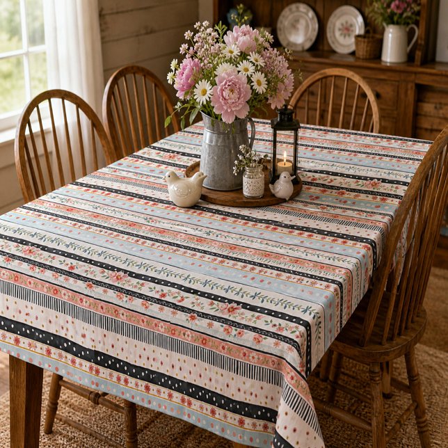 Mixed shabby chic patterns tablecloth (Creator Uploaded)