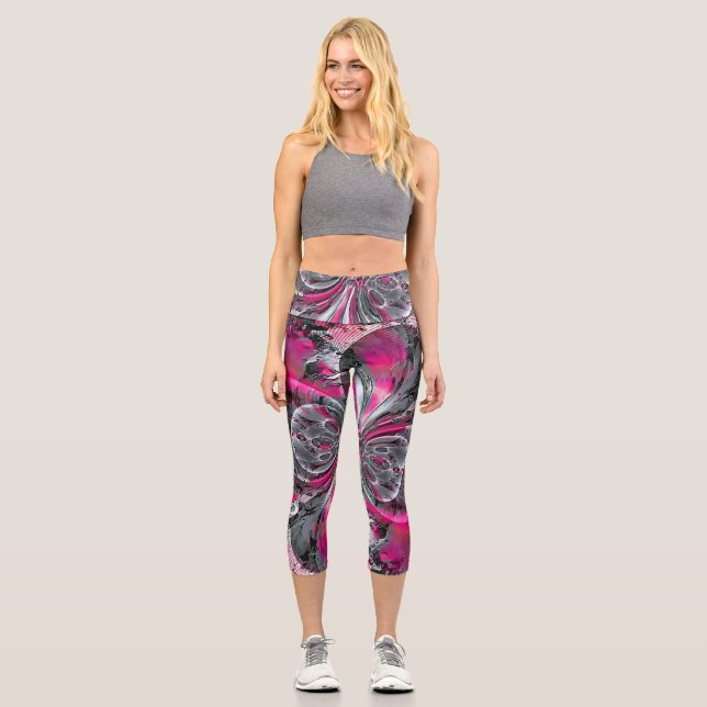 Mixed Signals  Capri Leggings (Front)