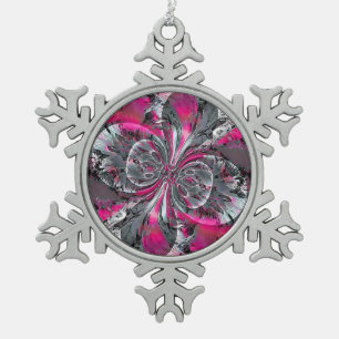 Mixed Signals Snowflake Pewter Christmas Ornament