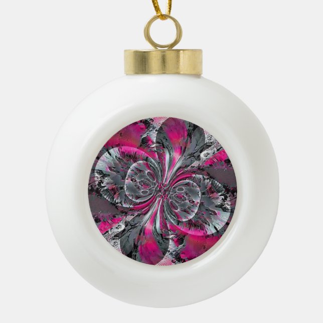 Mixed Signals  Snowflake Pewter Christmas Ornament (Front)