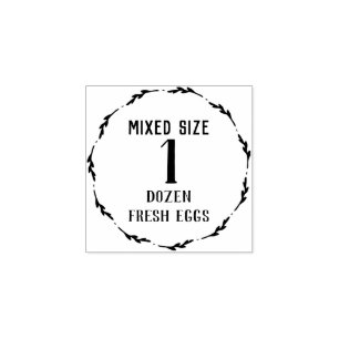 Mixed Size   1 Dozen   Eggs Grade Stamp