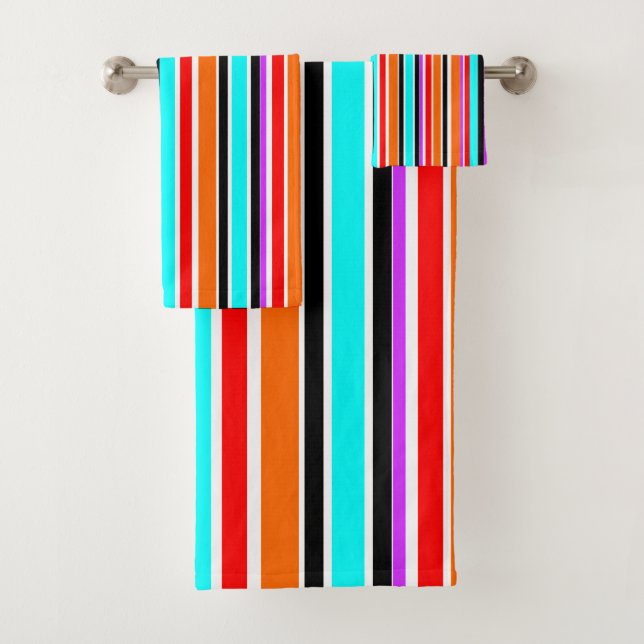Mixed Stripes Bath Towel Set (Insitu)