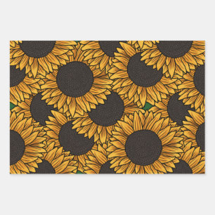 Mixed Sunflower Wrapping Paper