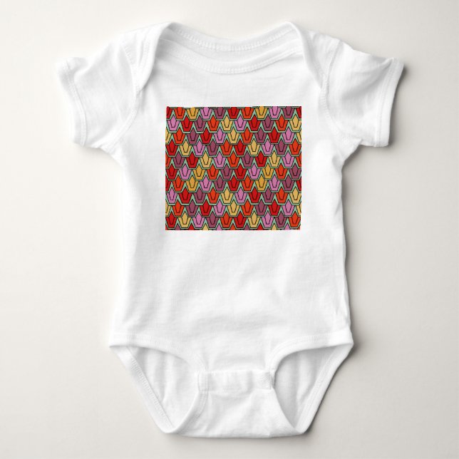 Mixed Tulip Field  Baby Bodysuit (Front)