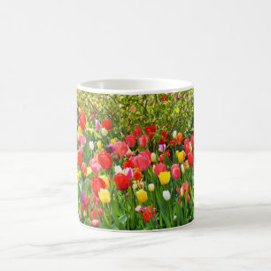 Mixed tulips floral coffee mug