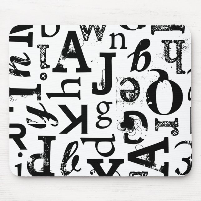 Mixed Typography Standard Mousepad (Front)