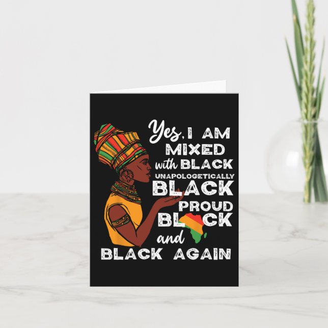 Mixed Unapologetically Proud Black Pride History  Card (Front)