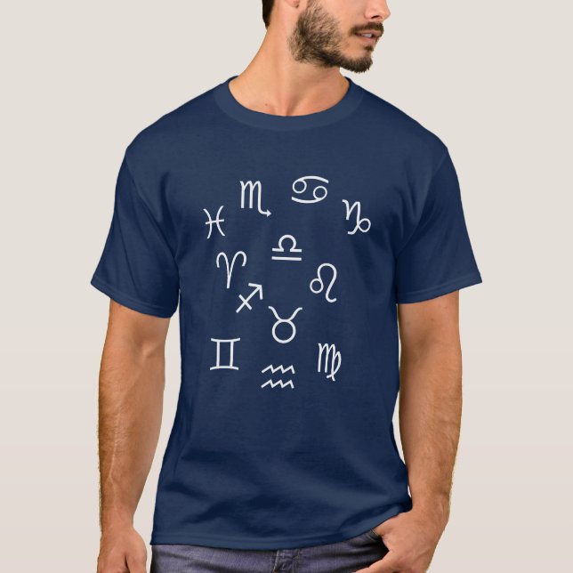 Mixed Up Astrological Glyphs T-Shirt (Front)