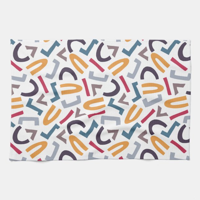 Mixed Up Letters, Abstract, Modern dish Tea Towel (Horizontal)