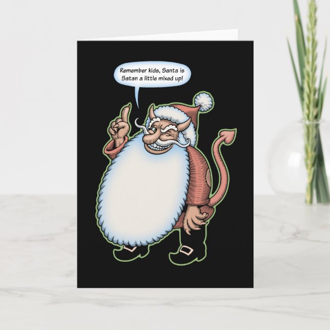 Mixed Up Santa Holiday Card (Front)