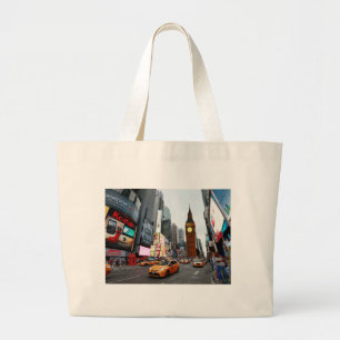 Mixed Up World! - New York City & London Large Tote Bag