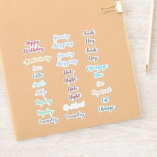 Mixed Variety of Words for Planners / Calendars