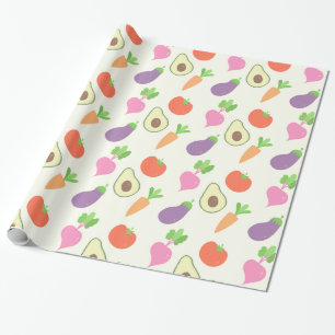 Mixed Vegetable Pattern Wrapping Paper