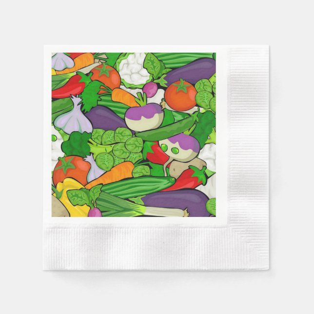 Mixed vegetables napkin (Front)
