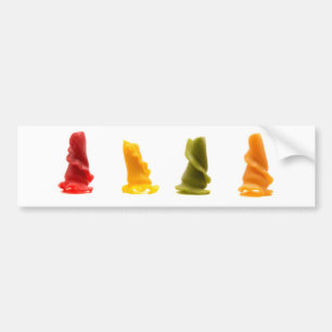 Mixed weird shaped pasta bumper sticker