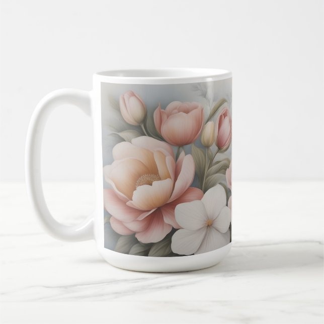 Mixed wildflowers - Classic Pastel Flower Coffee Mug (Left)