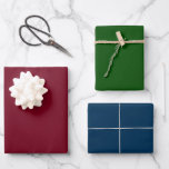 Mixed Wrapping Sheets Red - Green - Blue<br><div class="desc">Mixed Wrapping Sheets Deep Burgundy - Rich Green - Rich Blue Simple and clean design with traditional dark solid colours for a timeless appeal. Unwrap the perfect presentation with matching ribbons, gift tags, gift bags, tissue paper, sticker and more from Wrapping Station. Explore our timeless classics and bold modern styles...</div>