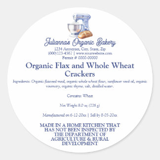 Mixer Bread Bakery Pastry Chef Food Product Label