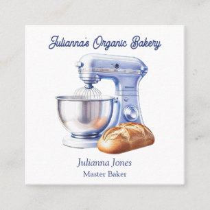 Mixer Bread Bakery Pastry Chef Square Business Card