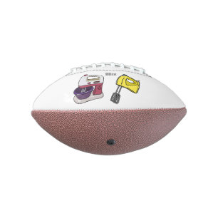 Mixer cartoon illustration  american football
