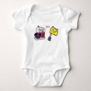 Mixer cartoon illustration baby bodysuit