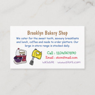 Mixer cartoon illustration  business card