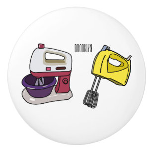 Mixer cartoon illustration ceramic knob