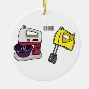 Mixer cartoon illustration ceramic tree decoration