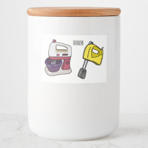 Mixer cartoon illustration food label