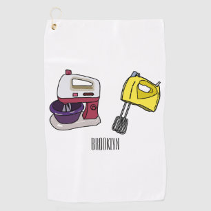 Mixer cartoon illustration  golf towel
