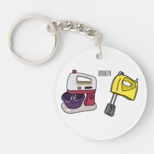 Mixer cartoon illustration  key ring