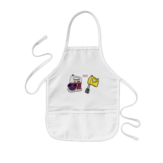 Mixer cartoon illustration  kids apron (Front)