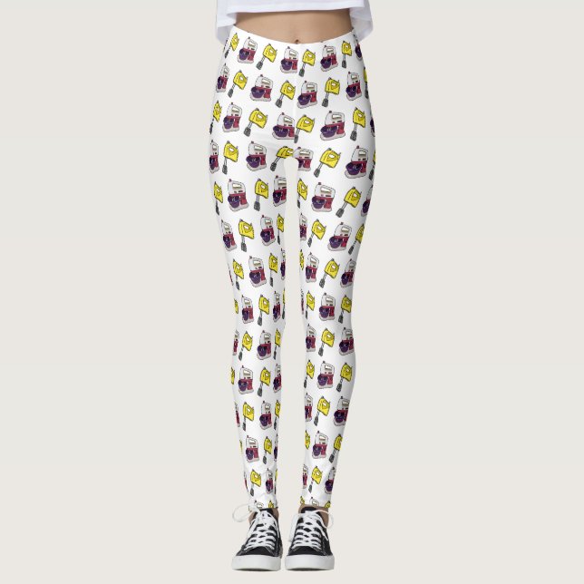 Mixer cartoon illustration  leggings (Front)