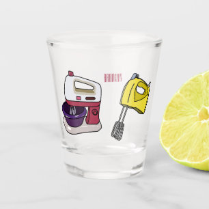 Mixer cartoon illustration shot glass