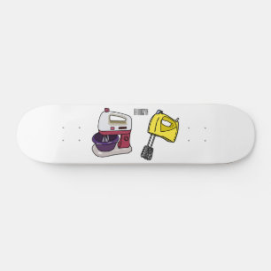 Mixer cartoon illustration skateboard
