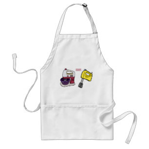 Mixer cartoon illustration  standard apron