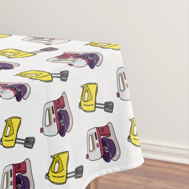 Mixer cartoon illustration  tablecloth (In Situ)