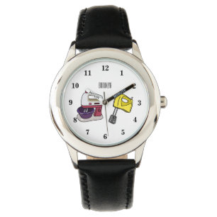 Mixer cartoon illustration watch