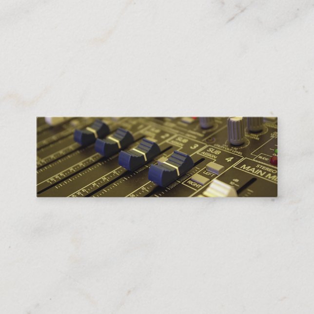 Mixer Desk bookmark business card (Front)