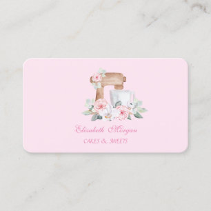 Mixer Flowers Elegant,Sweets Bakery Business Card