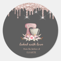 Mixer Flowers Rose Gold Drips Bakery