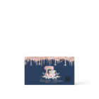 Mixer Flowers Rose Gold Drips QR Code Navy Blue