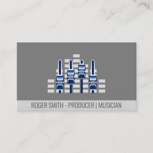 Mixer | Musician | Sound Engineer Producer | DJ Business Card (Front)
