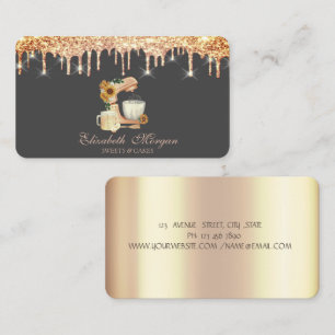 Mixer Sunflowers Chic Drips Bakery Business Card