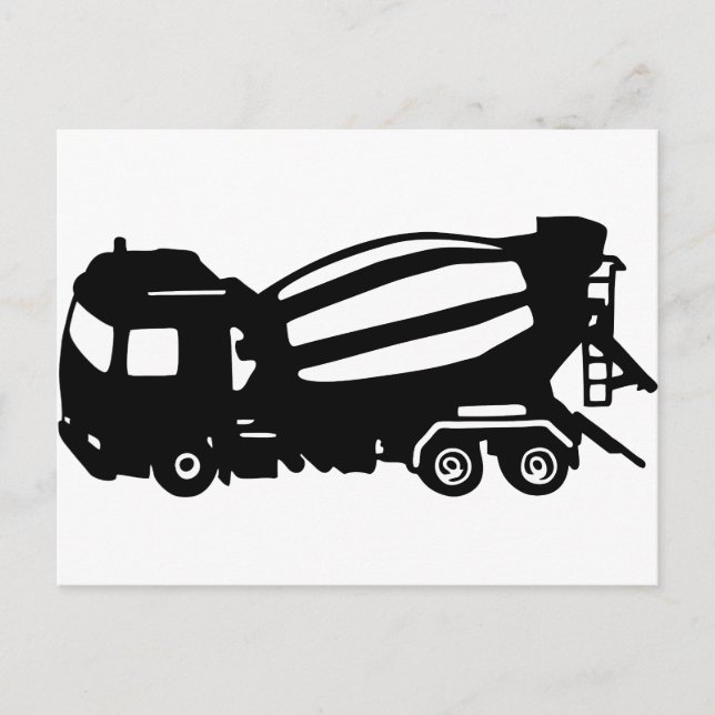 mixer truck postcard (Front)