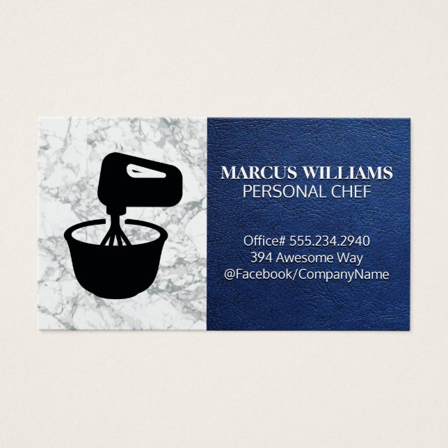 Mixing Bowl | Blue Leather Marble (Front)