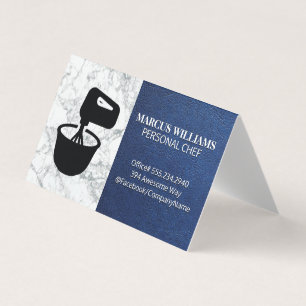 Mixing Bowl   Blue Leather Marble Business Card