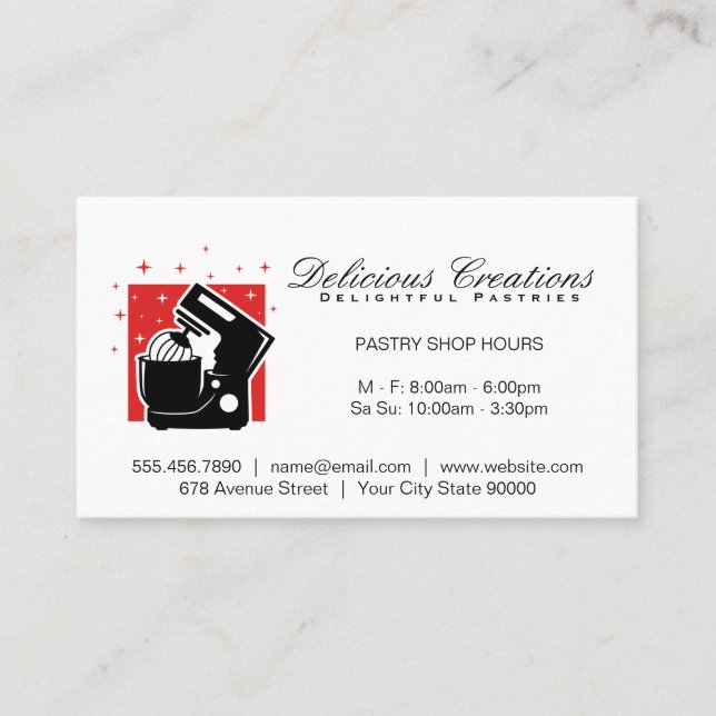 Mixing Bowl Machine  Business Card (Front)