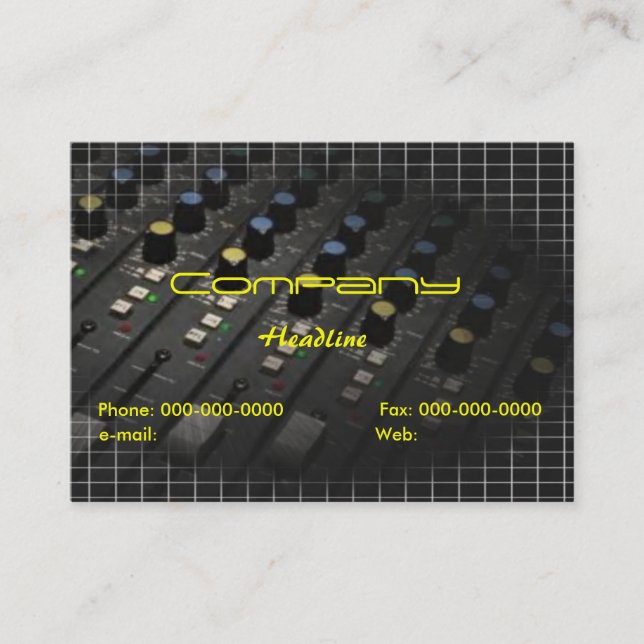 Mixing Desk Business Card (Front)