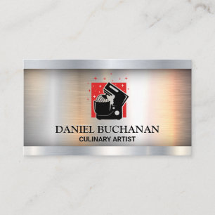 Mixing Machine   Metallic Business Card